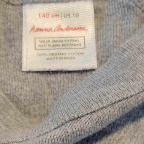 HANNA ANDERSSON Cat Long John Pajama Set - 140 OR 10 (PRE-OWNED) - Picture 5 of 5